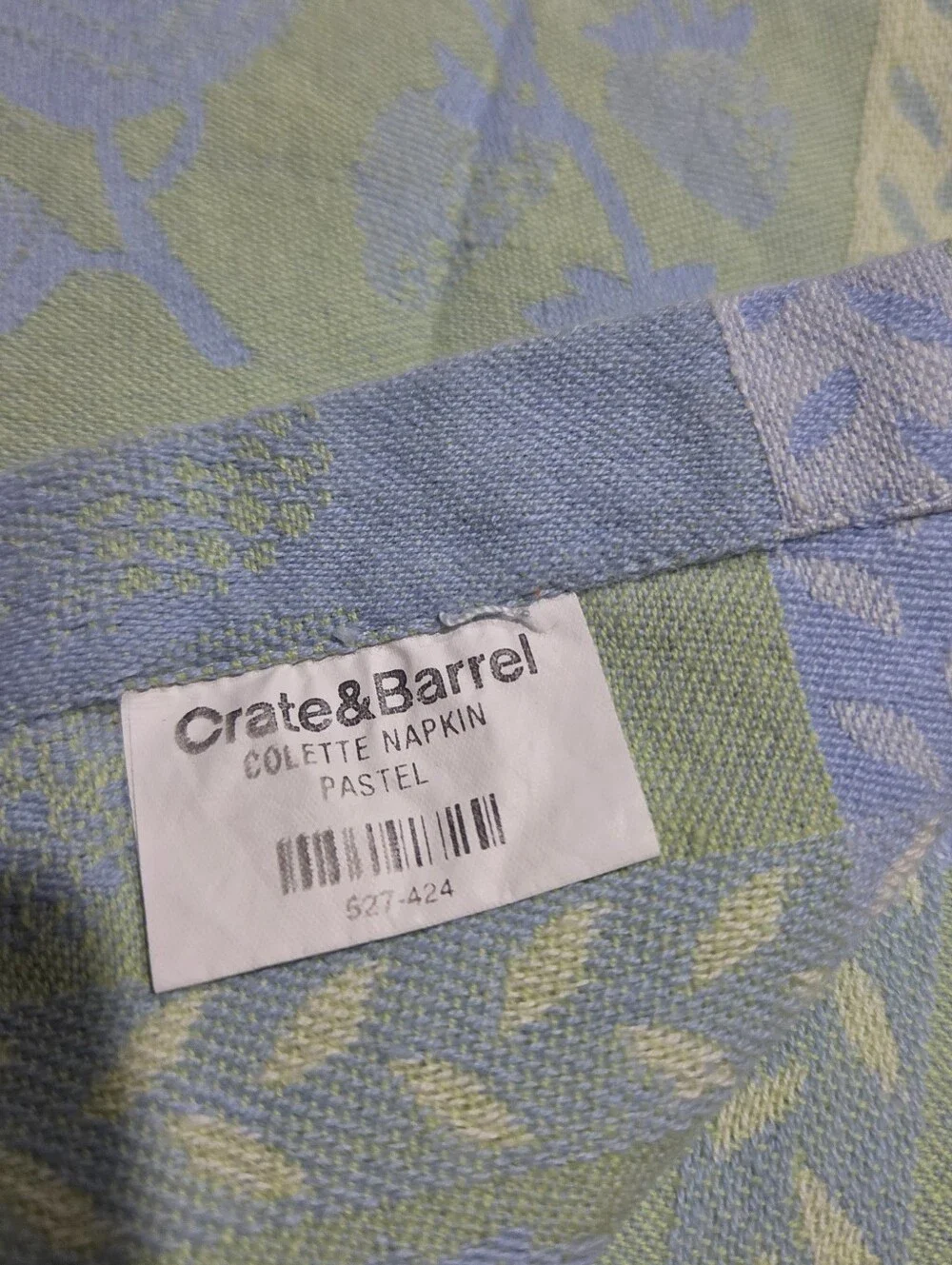 Crate & Barrel Colette Green Blue Pastel 60